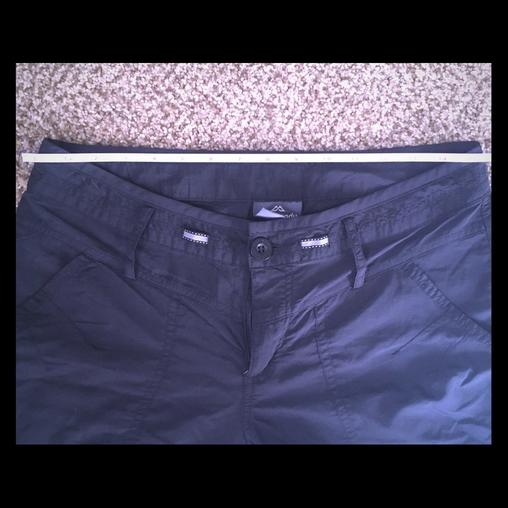 Black roll up hiking pants